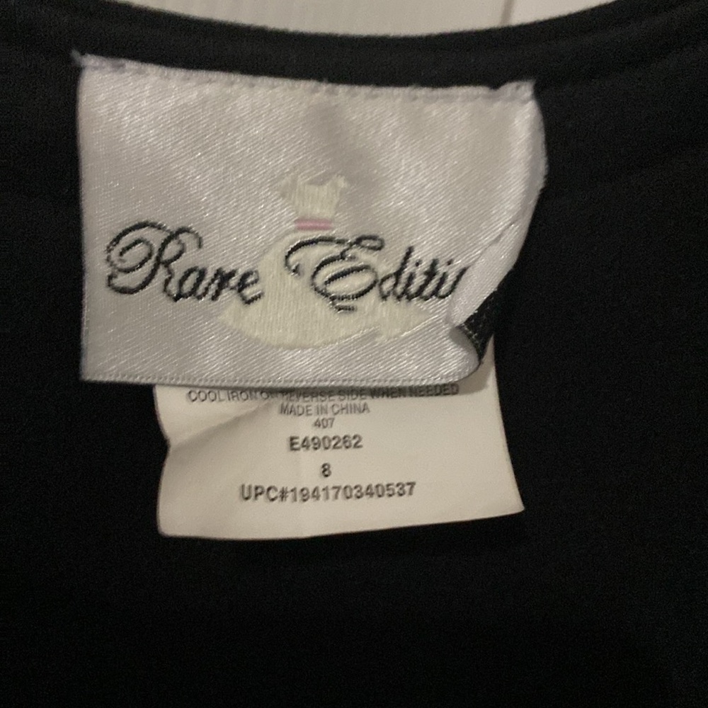Girl’s Rare Editions Black Dress - Picture 4 of 4